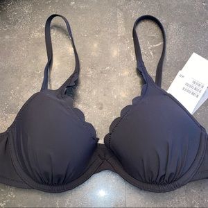 NWT H&M Super Push-Up Black Bikini Top